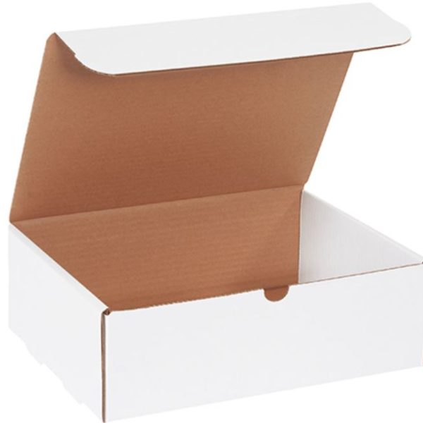 10" x 7" x 4" White Corrugated Mailers