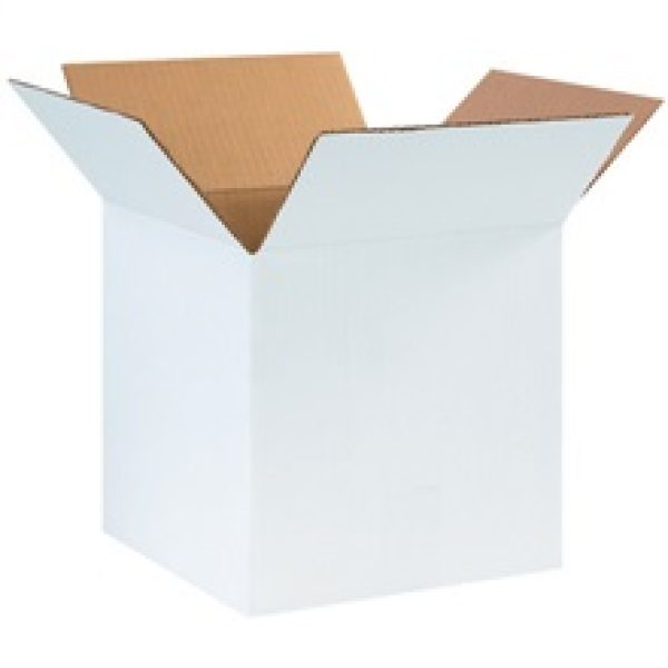 10'' x 10'' x 10'' White Corrugated Boxes
