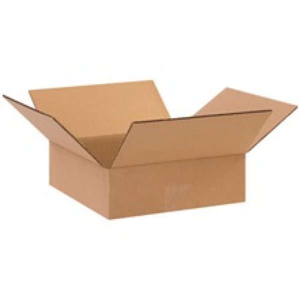 10'' x 10'' x 3'' Flat Corrugated Boxes