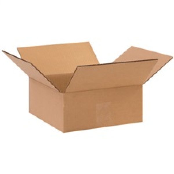 10'' x 10'' x 4'' Flat Corrugated Boxes