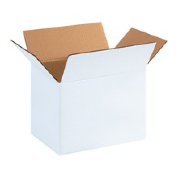 11 1/4" x 8 3/4" x 12" White Corrugated Boxes