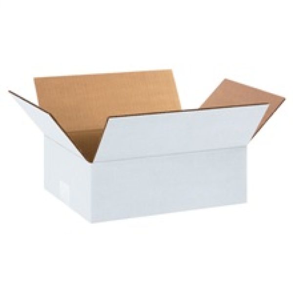 12" x 9" x 4" White Corrugated Boxes
