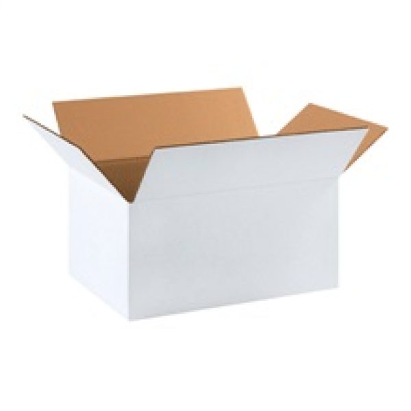 17 1/4" x 11 1/4" x 8" White Corrugated Boxes