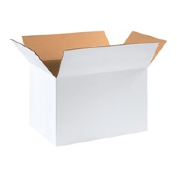 18" x 12" x 12" White Corrugated Boxes