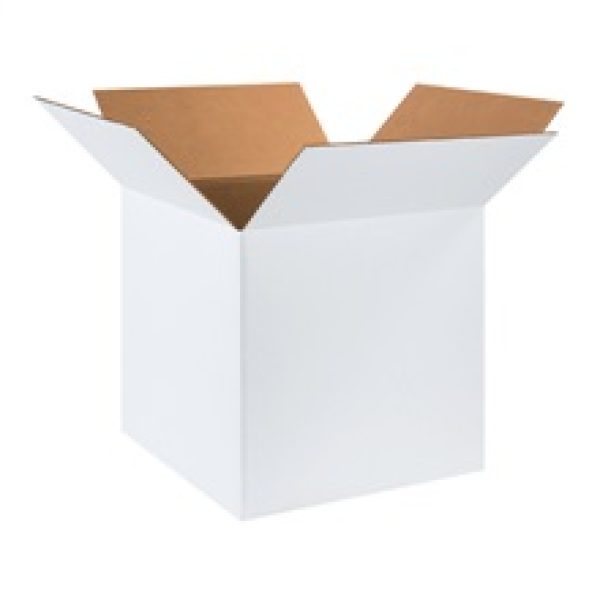 18" x 18" x 18" White Corrugated Boxes