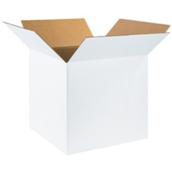 20" x 20" x 20" White Corrugated Boxes