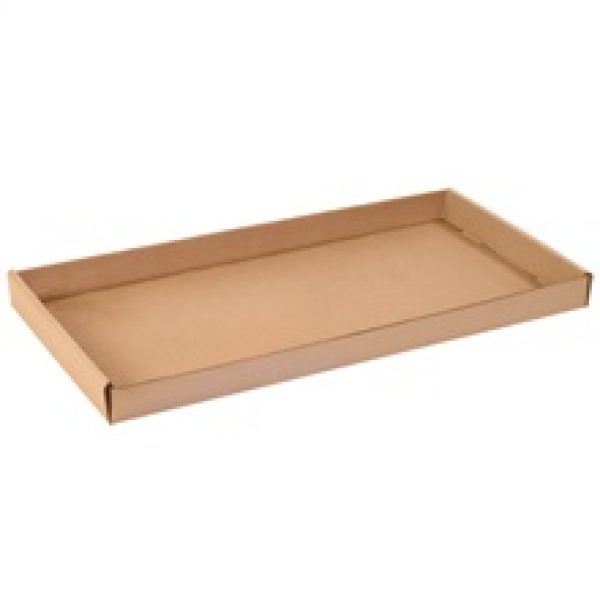 24" x 12" x 1 3/4" Kraft Corrugated Trays