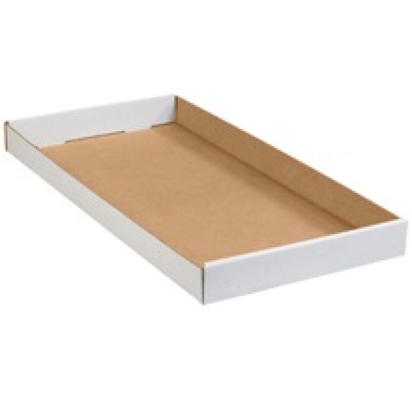 24" x 12" x 1 3/4" White Corrugated Trays