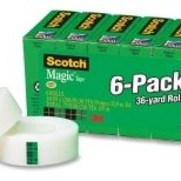 Scotch Magic Transparent Tape 810-6PK 3/4'' x 1296 Tape