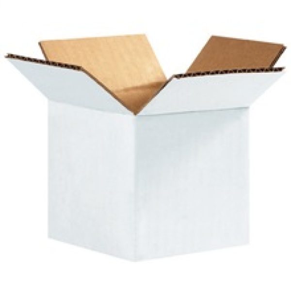 4'' x 4'' x 4'' White Corrugated Boxes