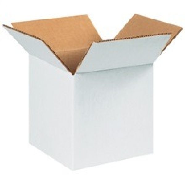 6" x 6" x 6" White Corrugated Boxes