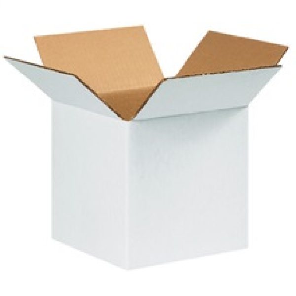 8" x 8" x 8" White Corrugated Boxes