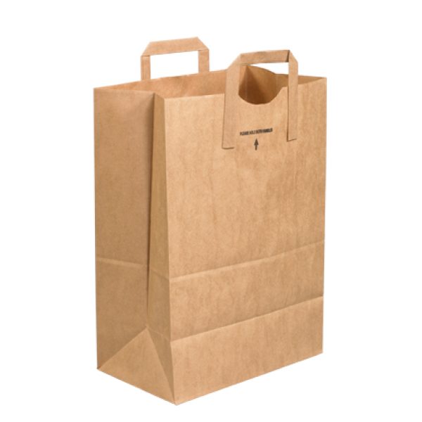 12" x 7" x 17" Flat Handle Grocery Bags