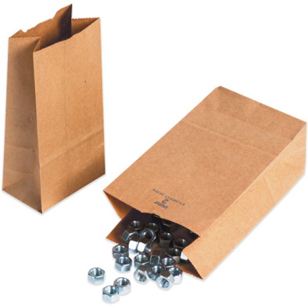5 1/4" x 3 7/16" x 10 15/16" Kraft Hardware Bags