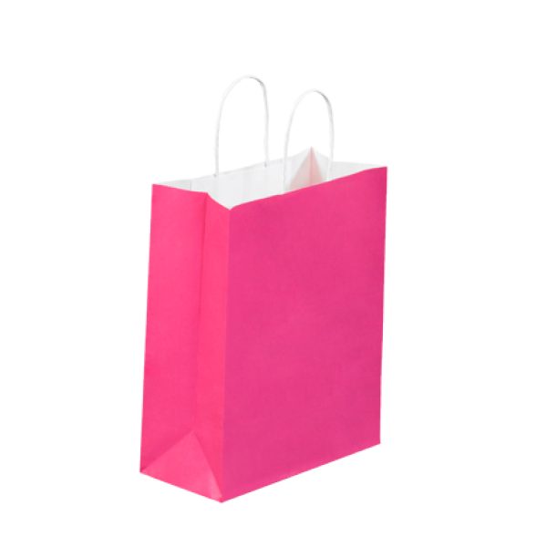 10" x 5" x 13" Cerise Tinted Shopping Bags