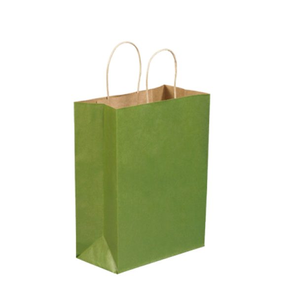 10" x 5" x 13" Green Tea Tinted Shopping Bags