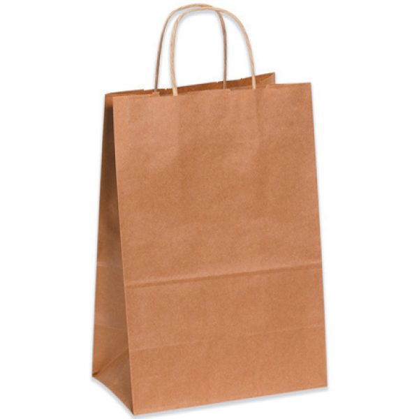 10" x 5" x 13" Kraft Paper Shopping Bags