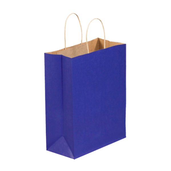 10" x 5" x 13" Parade Blue Tinted Shopping Bags