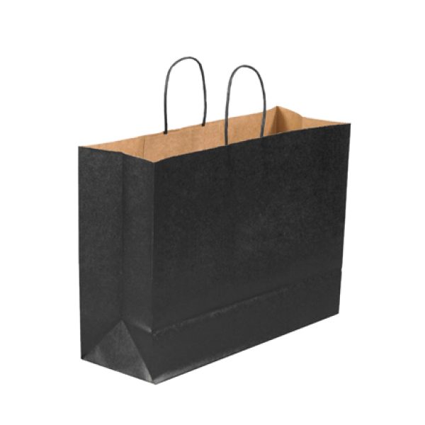 16" x 6" x 12" Black Tinted Shopping Bags
