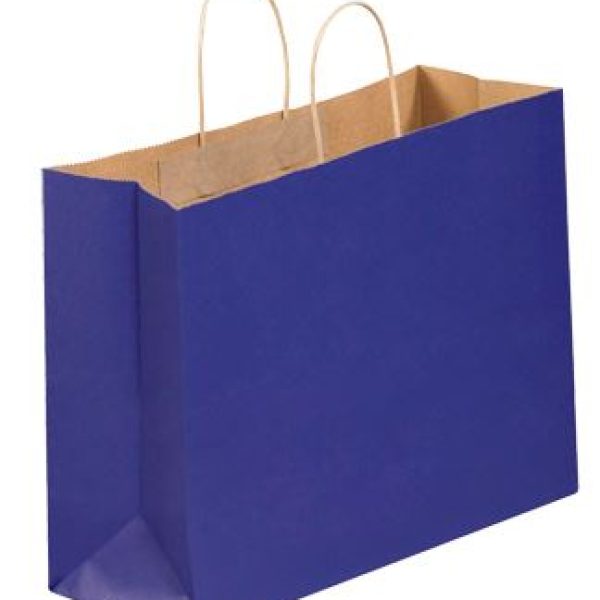 16" x 6" x 12" Parade Blue Tinted Shopping Bags