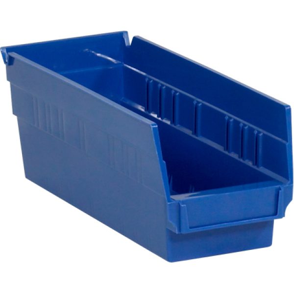 11 5/8" x 4 1/8" x 4" Blue Plastic Shelf Bin Boxes