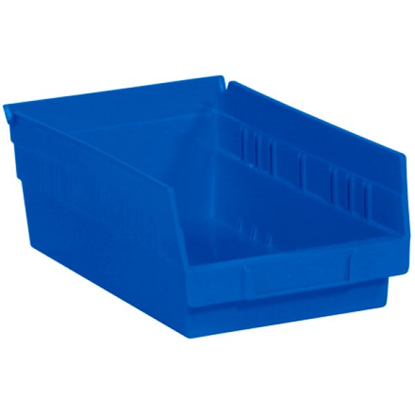 11 5/8" x 6 5/8" x 4" Blue Plastic Shelf Bin Boxes