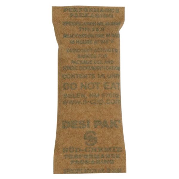 1" x 2 1/2" x 1/4" Kraft Clay Desiccants - 5 Gallon Pail