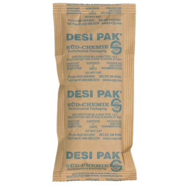3" x 6" x 3/8" Kraft Clay Desiccants - 34 Gallon Drum
