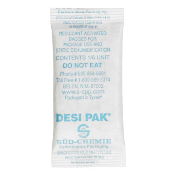 1" x 2 1/2" x 1/4" Tyvek Clay Desiccants - 5 Gallon Pail