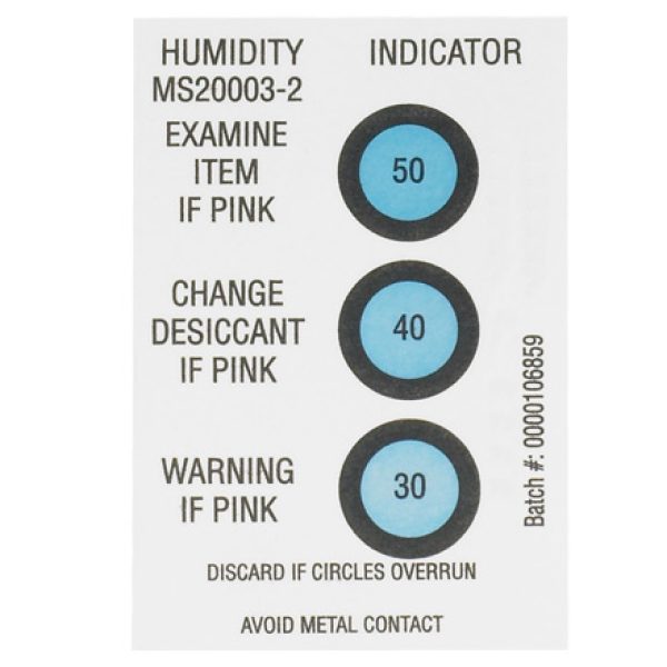 2" x 3" 30-40-50% Humidity Indicators