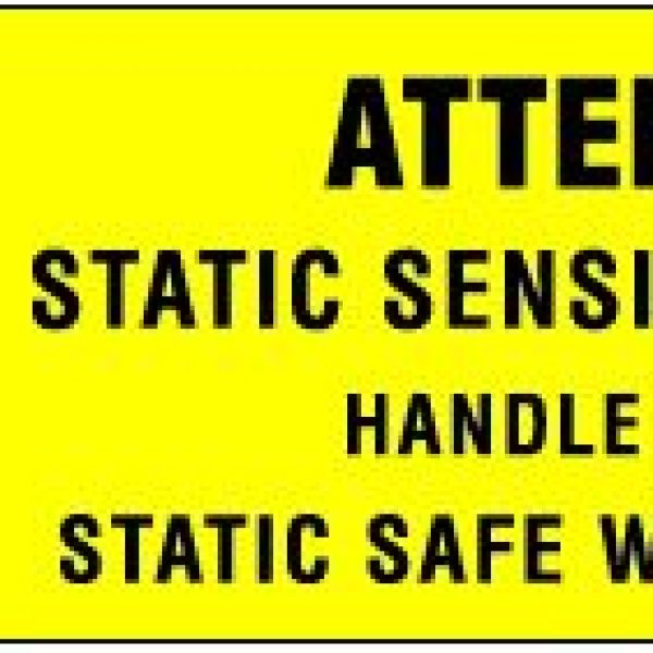5/8" x 2" - "Attention - Static Sensitive Devices" Labels