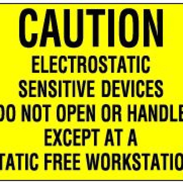 1" x 2 1/2" - "Electrostatic Sensitive Devices" Labels