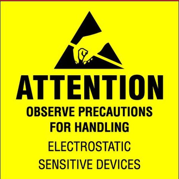 4" x 4" - "Attention - Observe Precautions" Labels