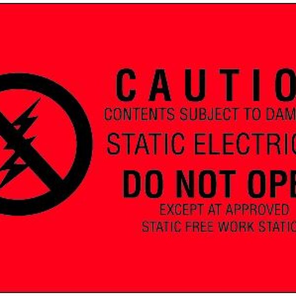 2" x 3" - "Subject to Static Damage" Labels
