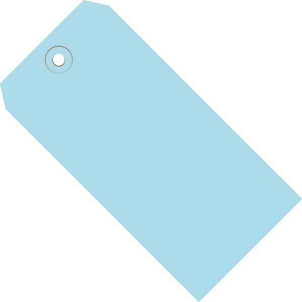 2 3/4" x 1 3/8" Light Blue 13 Pt. Shipping Tags