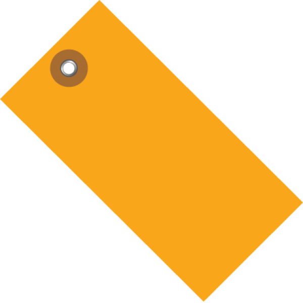 2 3/4" x 1 3/8" Orange Tyvek Shipping Tag