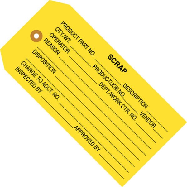 4 3/4" x 2 3/8" - "Scrap" Inspection Tags