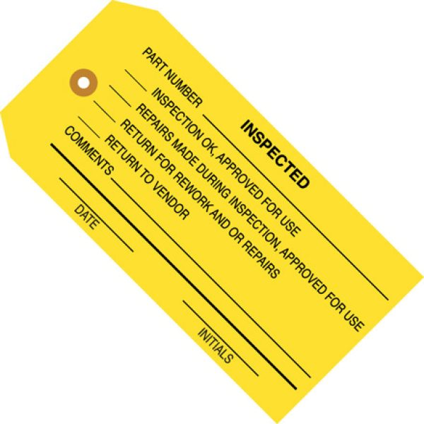4 3/4" x 2 3/8" - "Inspected" Inspection Tags