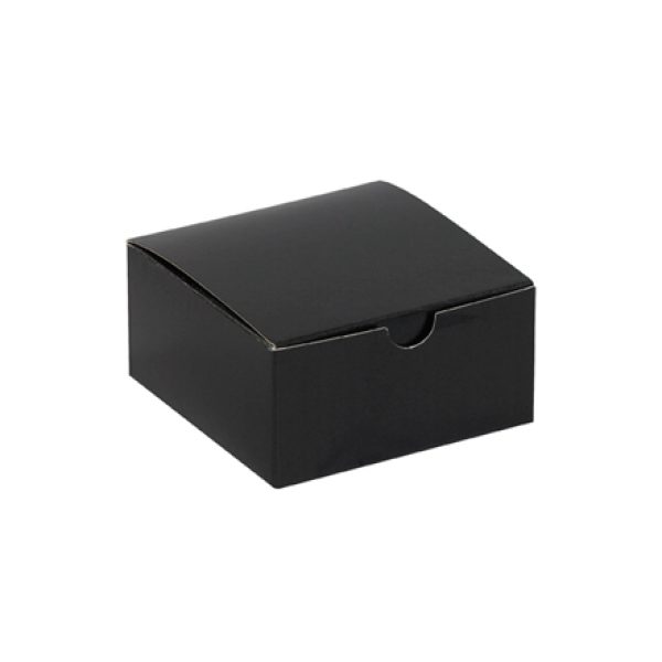 4" x 4" x 2" Black Gloss Gift Boxes