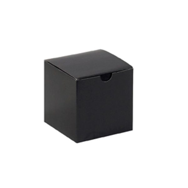 4" x 4" x 4" Black Gloss Gift Boxes