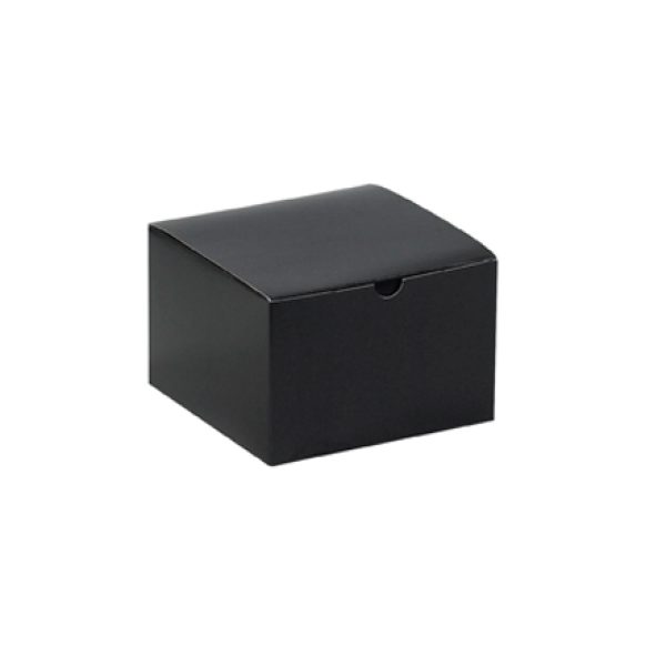 6" x 6" x 4" Black Gloss Gift Boxes