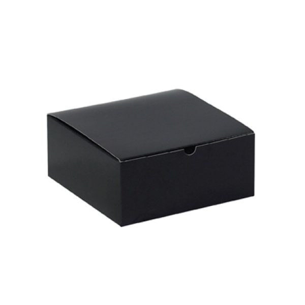 8" x 8" x 3 1/2" Black Gloss Gift Boxes