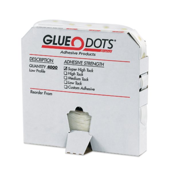 1/2" - Super High Tack Glue Dots - Low Profile