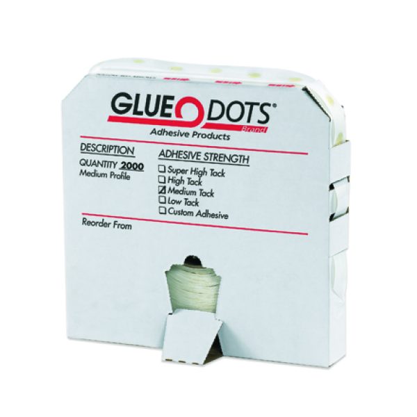 1/2" - Medium Tack Glue Dots - Medium Profile