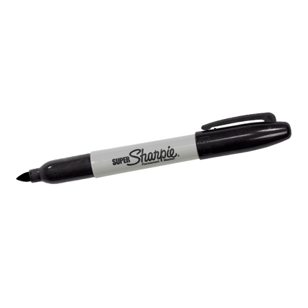 Black Super Sharpie Markers
