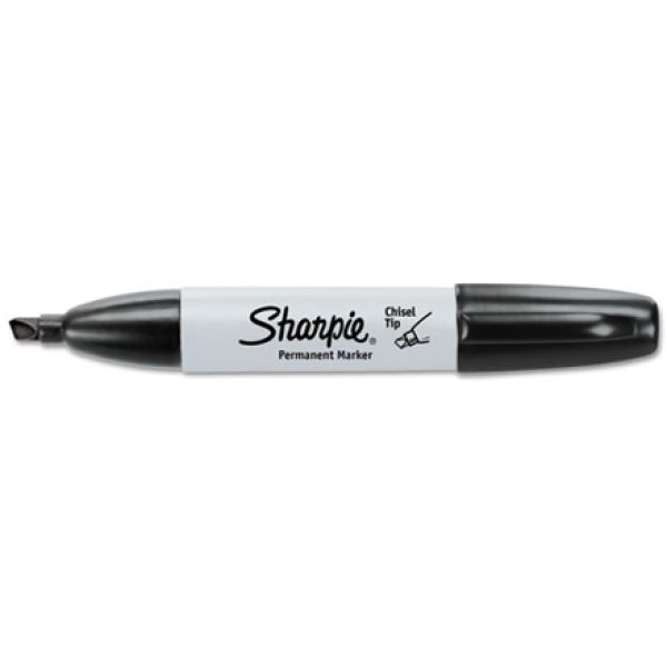 Black Sharpie Chisel Tip Permanent Markers