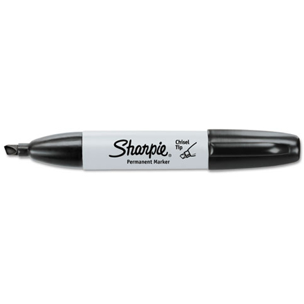 Black Sharpie Chisel Tip Permanent Markers