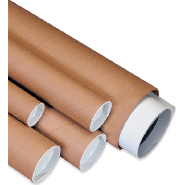 1 1/2'' x 6'' Kraft Mailing Tubes with Caps
