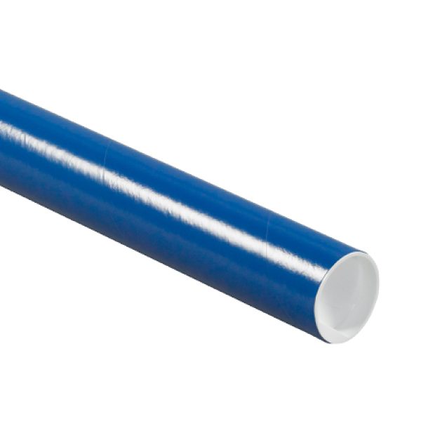 2" x 12" Blue Mailing Tubes with Caps