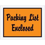 4 1/2" x 6" Orange "Packing List Enclosed" Envelopes